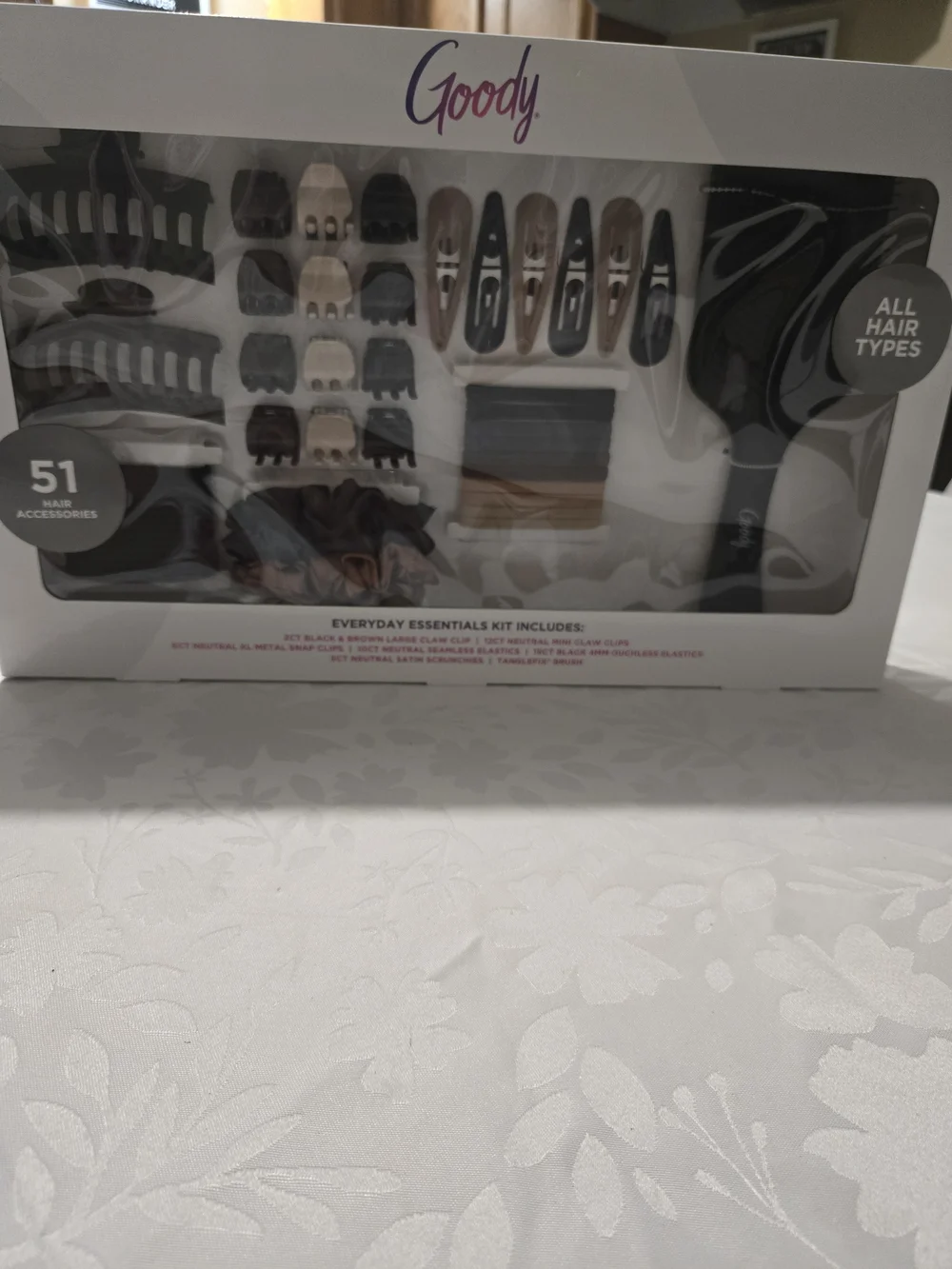 Goody Women’s Everyday Hair Accessories Kit — Black, Brown & Tan